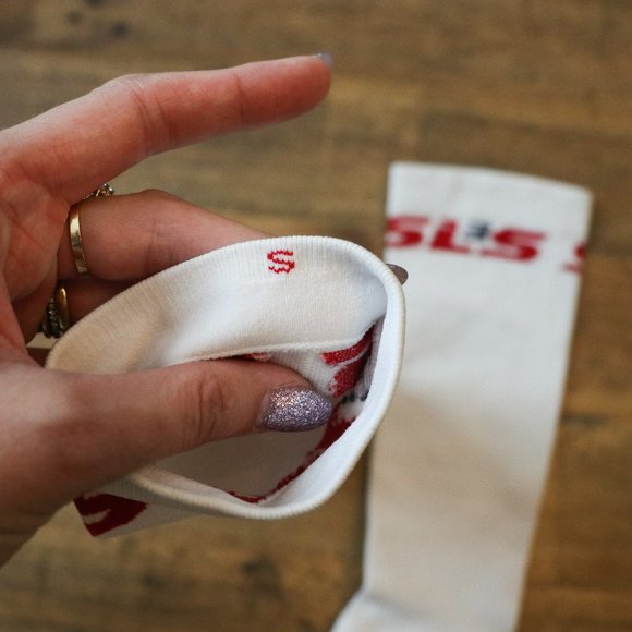 White SLS3 Compression Sleeves Running Small - Picture 2 of 2
